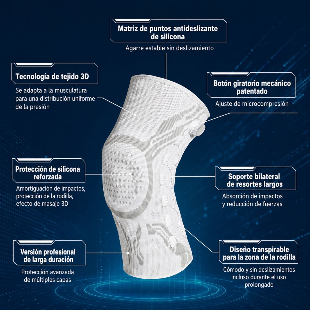 Rodillera de Soporte con Perilla Ajustable