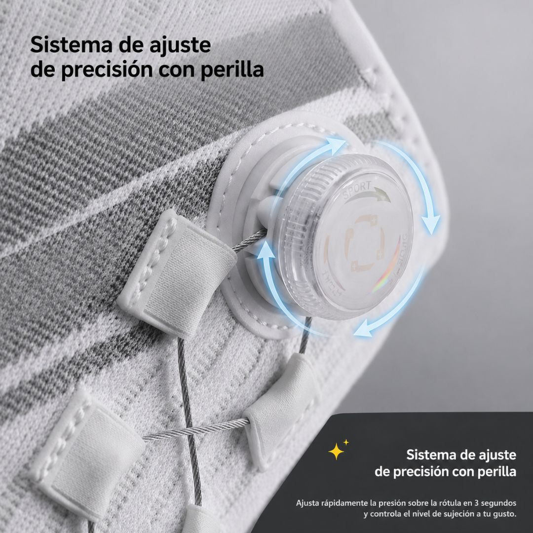 Rodillera de Soporte con Perilla Ajustable